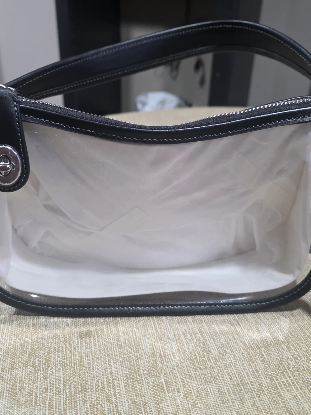 Coach Black Leather Tote Bag